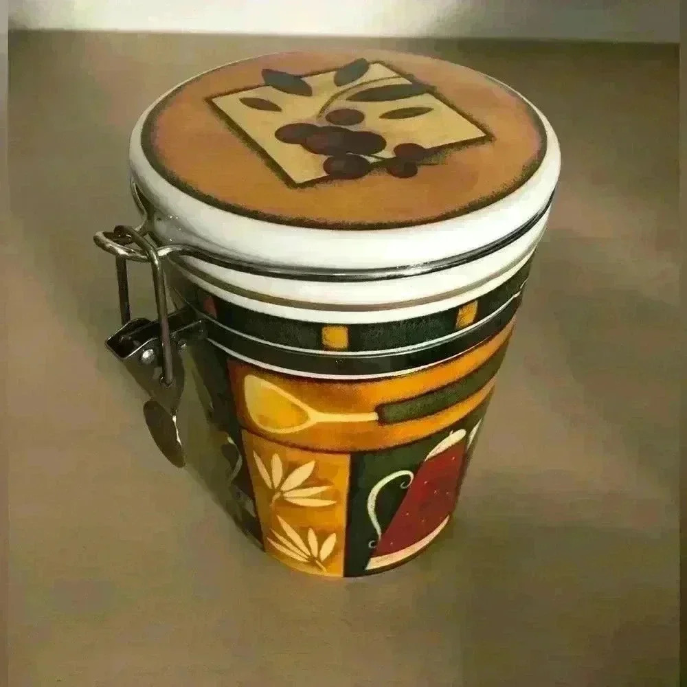 Vintage Ceramic Canister Jar coffee canister MSC Joshha